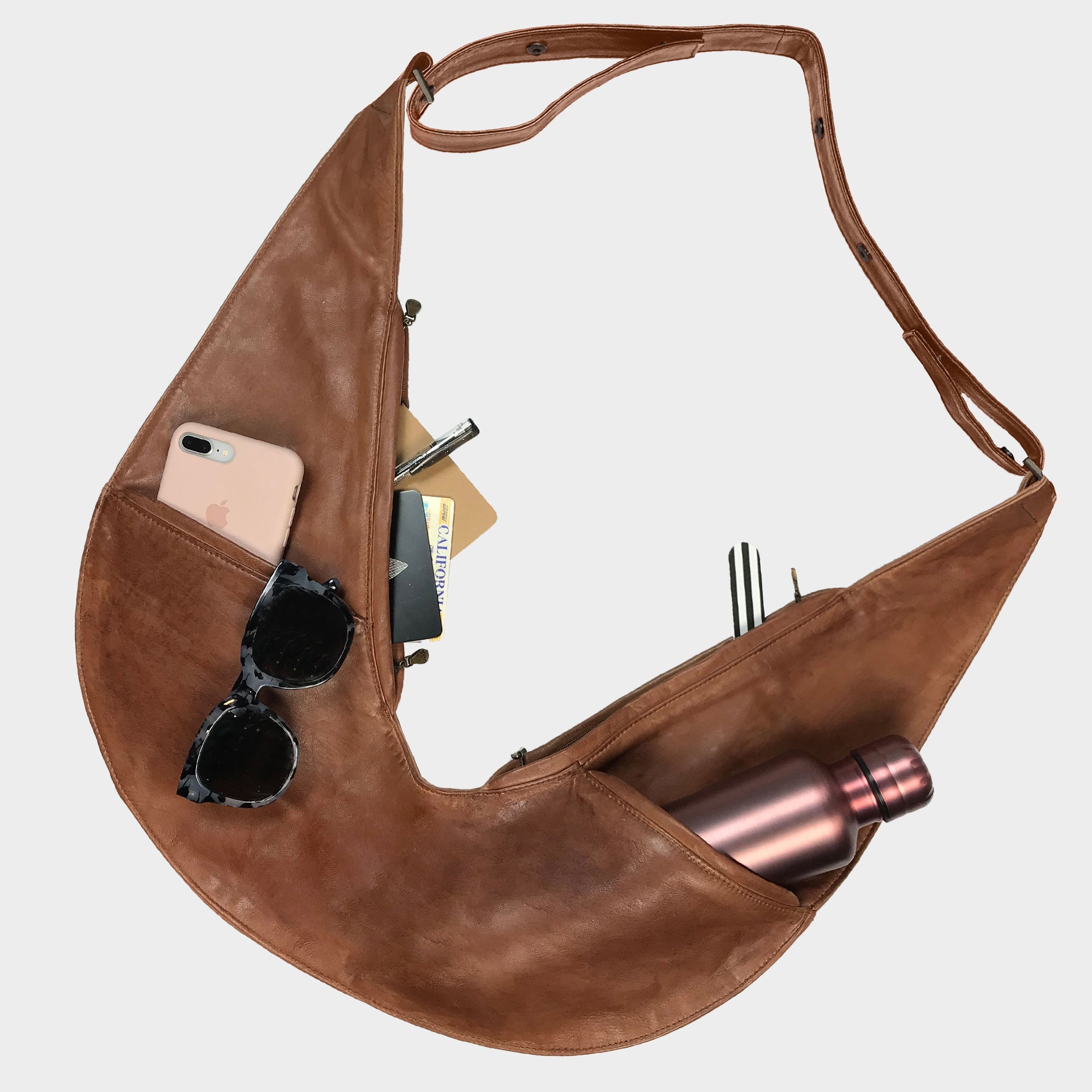 Brown Extra Leather Sash Bag