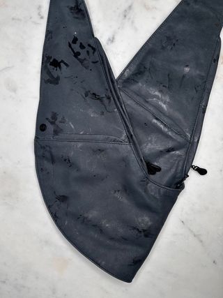 Glam Black Leather Sash Bag