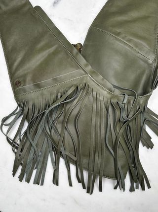 Mukisa Leather Fringe Sash Bag
