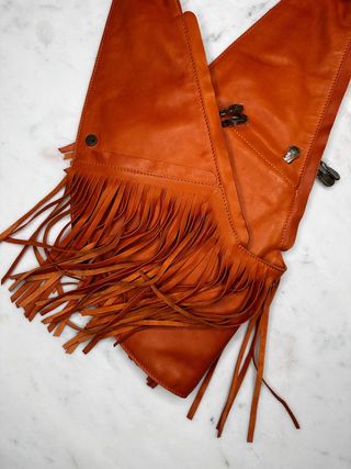 Musana Fringe Leather Sash Bag