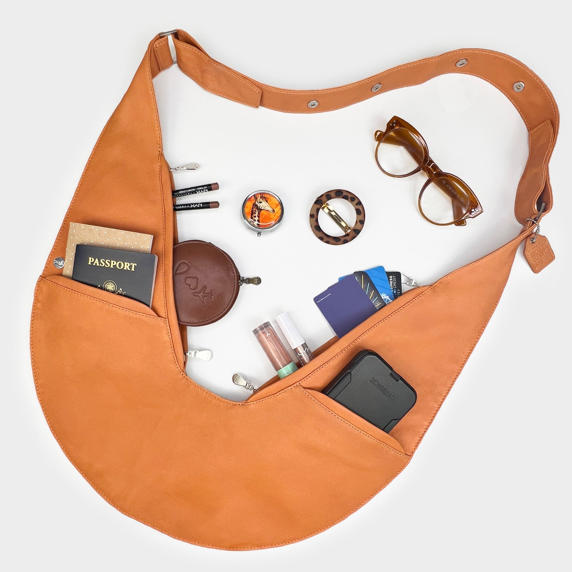 Terracotta Leather Sash Bag